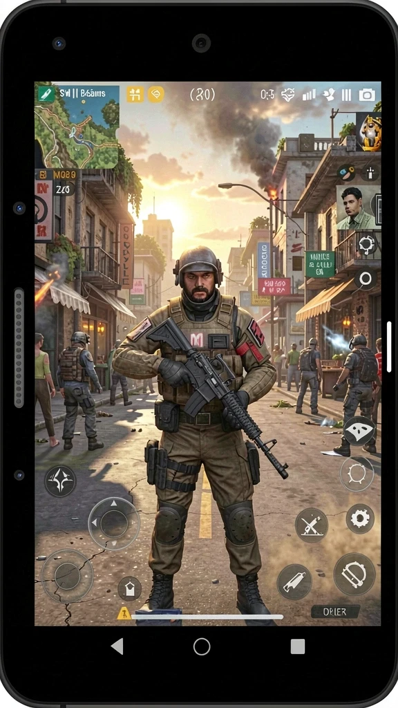 Momen seru dalam pertarungan multiplayer yang intens.