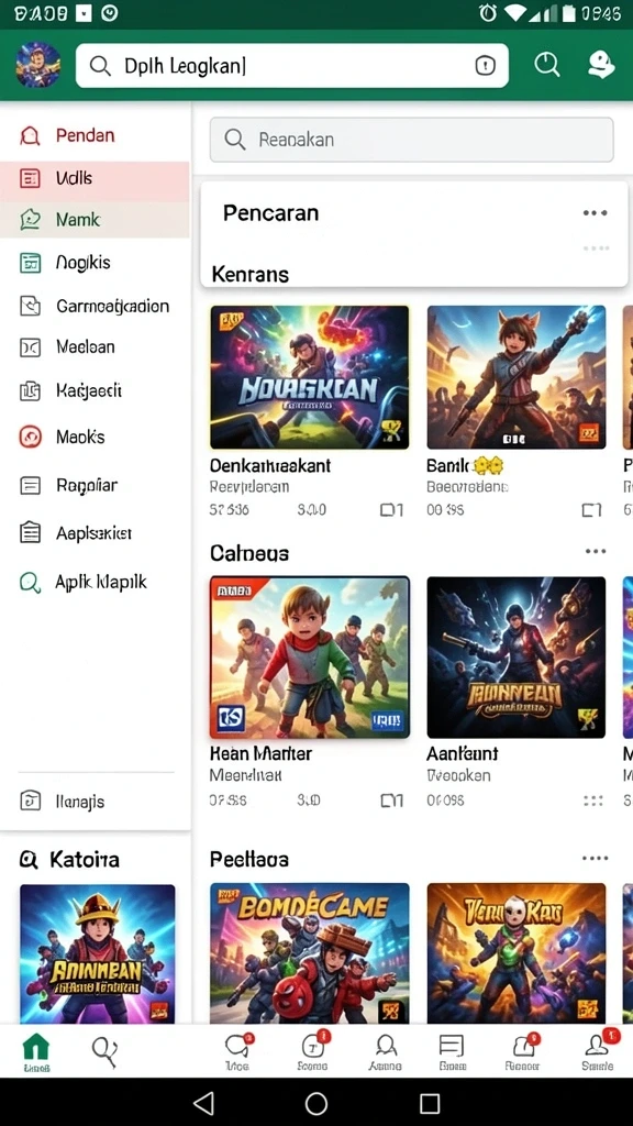 Beragam pilihan permainan yang menarik untuk dicoba.