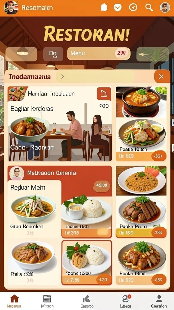 Tampilan awal yang mencolok dan menarik.