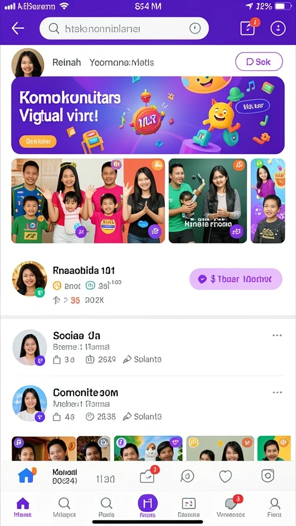 Tampilan awal aplikasi CU888 yang menarik dan intuitif.