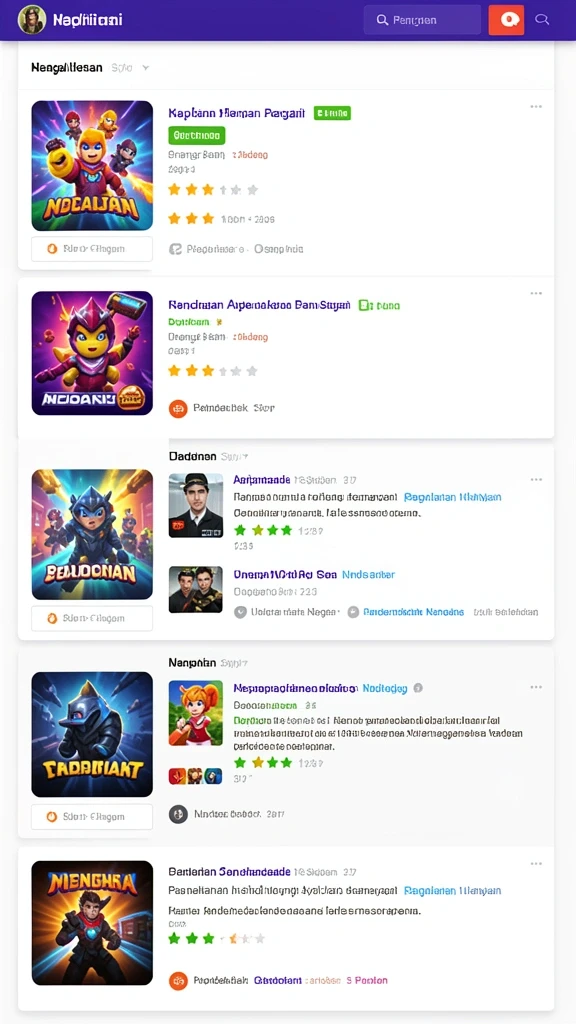 Berbagai karakter unik untuk dipilih.
