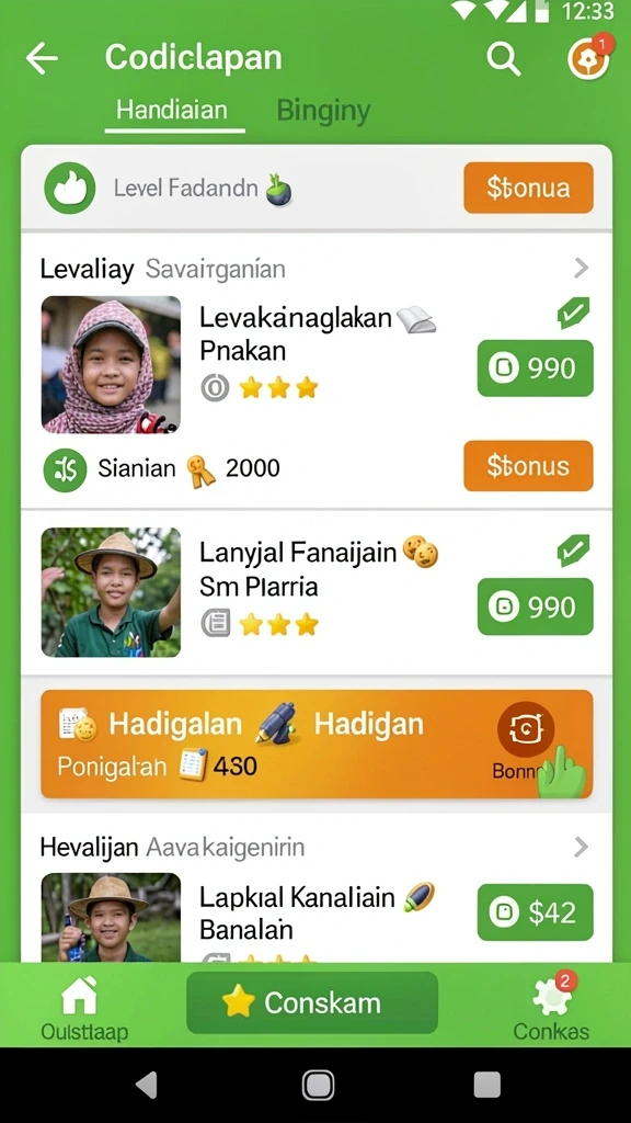 Antarmuka pengguna yang sederhana dan menarik.
