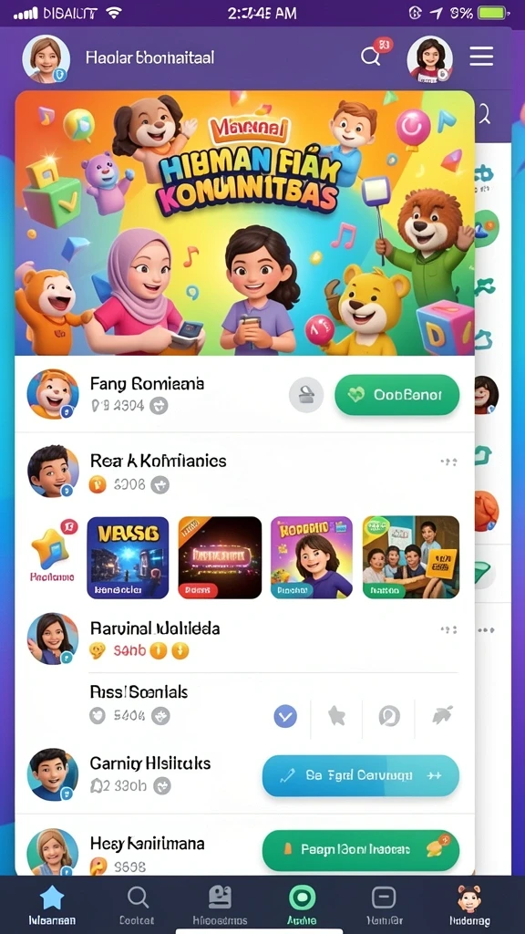 Tangkapan layar level pertama yang penuh warna.