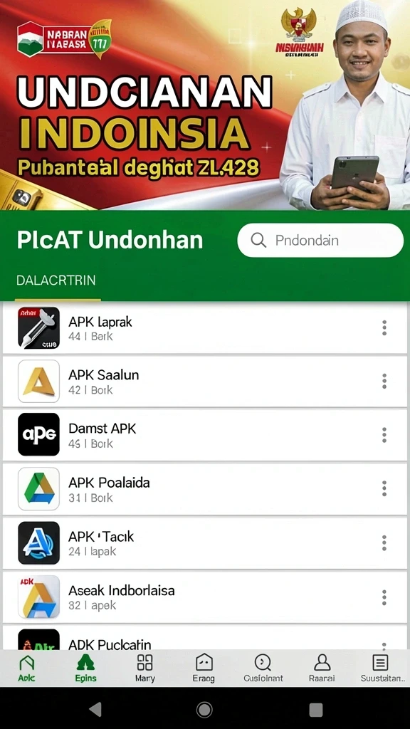 Menu item yang menawarkan berbagai pilihan untuk meningkatkan permainan.