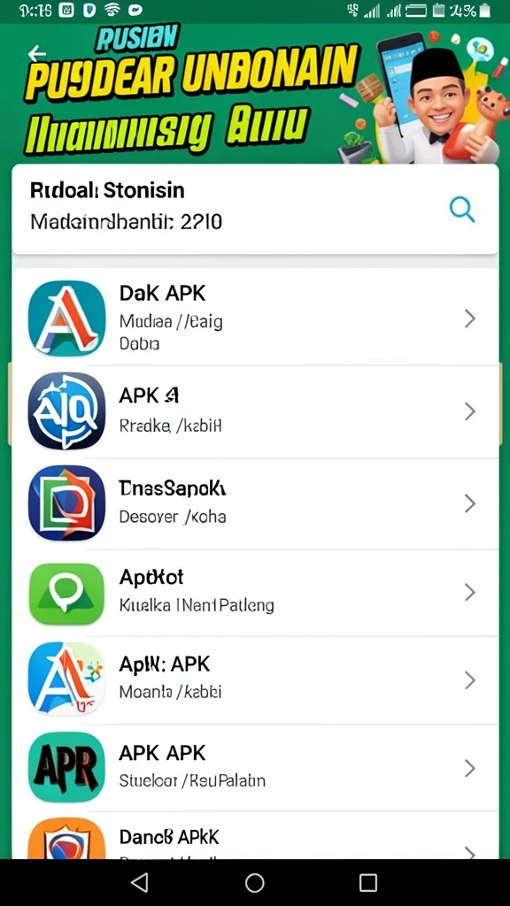 Tampilan awal yang menarik dengan karakter pilihan.