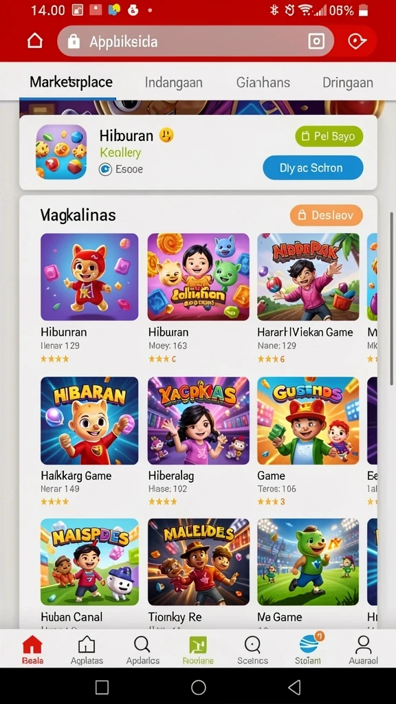 Level permainan yang penuh dengan tantangan menarik.