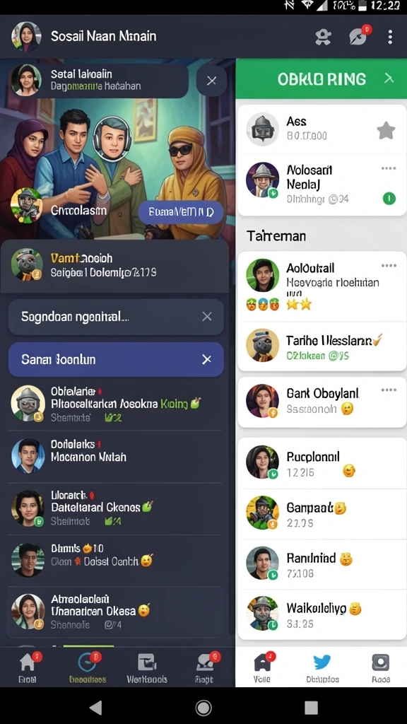 Fitur interaksi yang menyenangkan dengan pemain lain.