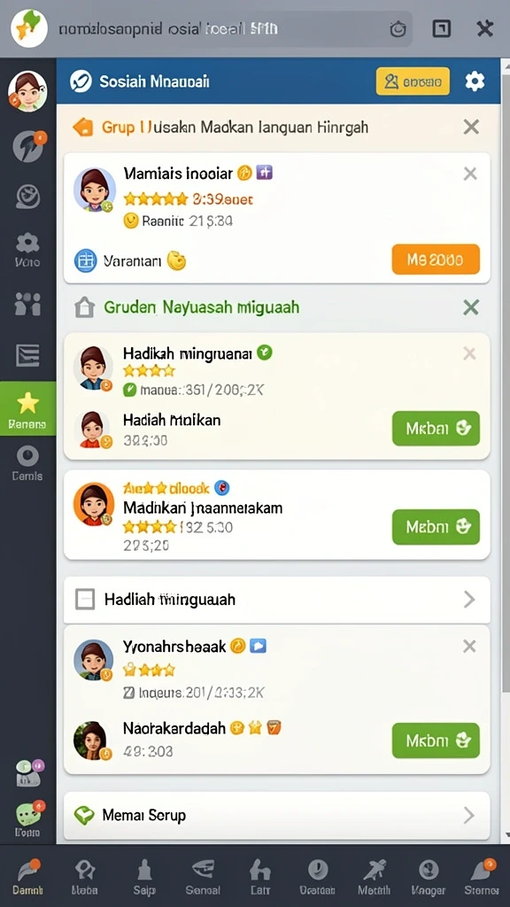 Tangkapan layar menampilkan antarmuka utama permainan yang menarik.