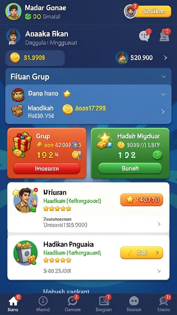 Tampilan utama aplikasi TOP1TOTO yang menarik.