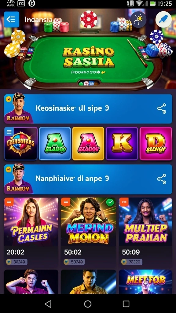 Tampilan awal permainan yang menarik dan penuh warna.